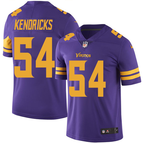 Minnesota Vikings #54 Limited Eric Kendricks Purple Nike NFL Men Jersey Rush Vapor Untouchable->youth nfl jersey->Youth Jersey